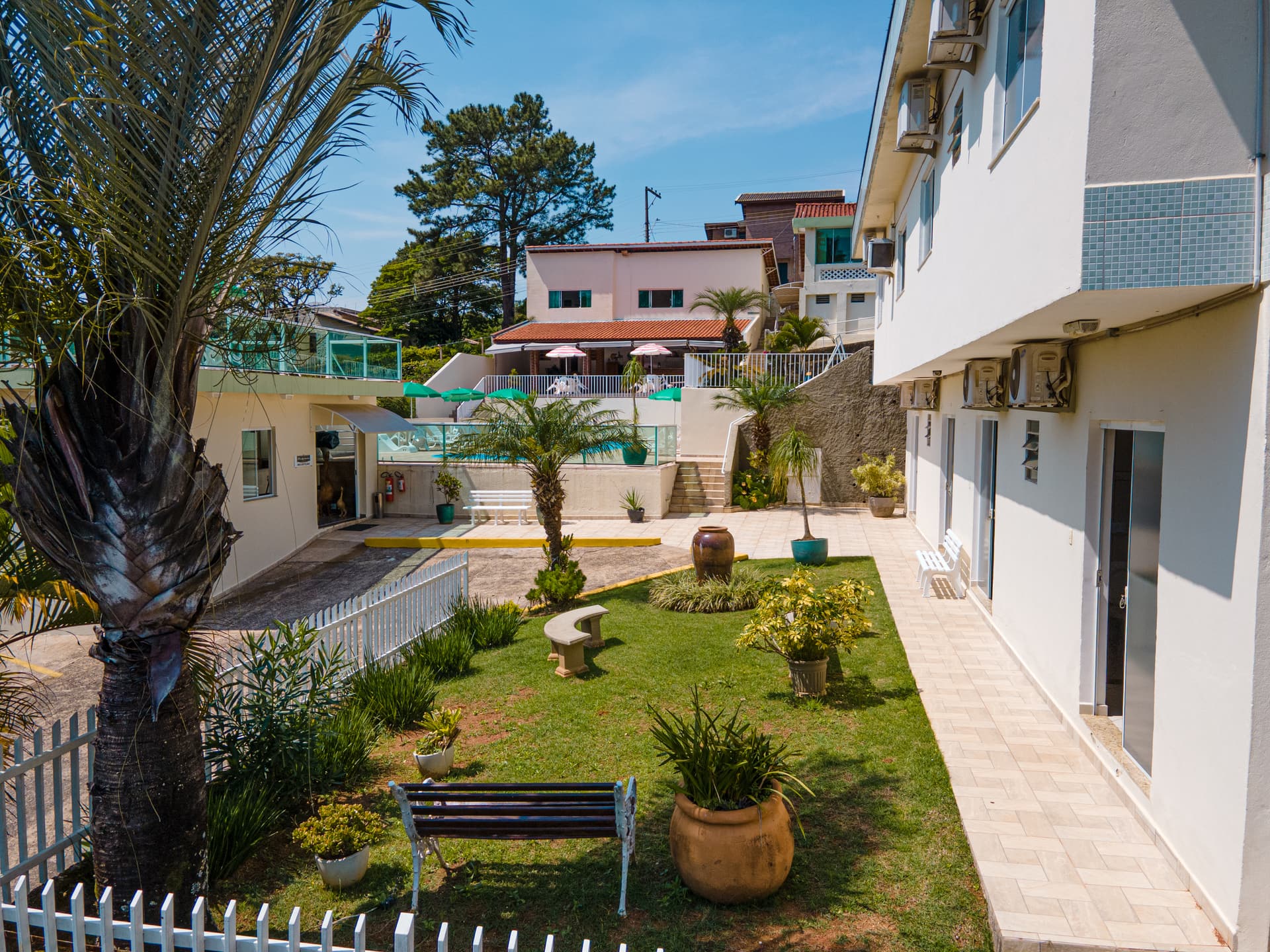 Área externa do hotel